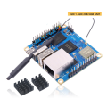 1 Set PCB Blue Development Board for Zero 3 Development Board +Heat Sink H618 WiFi5+BT 5.0 Gigabit LAN for Android 12 Debian12 Ubuntu22.04. 