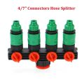 DIY No-Leakage Irrigation System Distributor Hose Splitter 4-Way Watering Splitter 4/7'' 8/11''. 