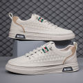 【Counter】Men's Autumn Sports Casual Borad Shoes Fashionable All-Match Soft Bottom White Shoes Slip-on Breathable.
