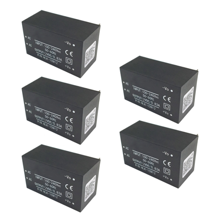 5 Moduli Alimentatore HLK-10M12 AC-DC 220V A 12V 10W – Mini Switching Domestico
