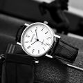 Mens 2023 Classic Wristwatch Men Vintage Design Watches Leather Strap Wrist Watch Quartz Analog Watch For Man Gift Reloj Hombre. 