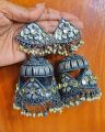 Extra Large Jhumka Oversized Jhumka Earrings with stone work Drop Earrings For Women.