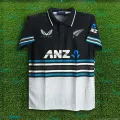 New Zealand Jersey 2026/27 Premium Cricket Jersey For Men - Half Sleeve Collar Polo Jersey - New Zealand Cricket Jersey 2026. 