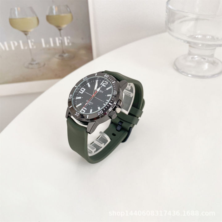 BARSH niche silicone large dial men's watch schoolgirl fashion trend sports teen cool watch