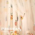 Bedroom Curtain with Rod Cover Punch-Free Installation Small Window Simple Bay Window Shading Cloth Rental ins Short Style.