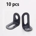 10Pcs Metal Corner Braces Brackets Right Angle L Shape Brace Bracket Black.