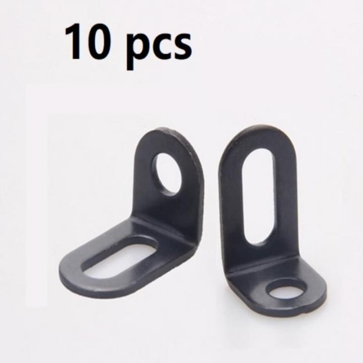 10Pcs Metal Corner Braces Brackets Right Angle L Shape Brace Bracket Black