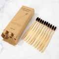 【Daily Necessities For Anyone Store】10PCS Biodegradable Natural Charcoal Bamboo Toothbrushes BPA Free Bristles Biodegradable Compostable Friendly. 