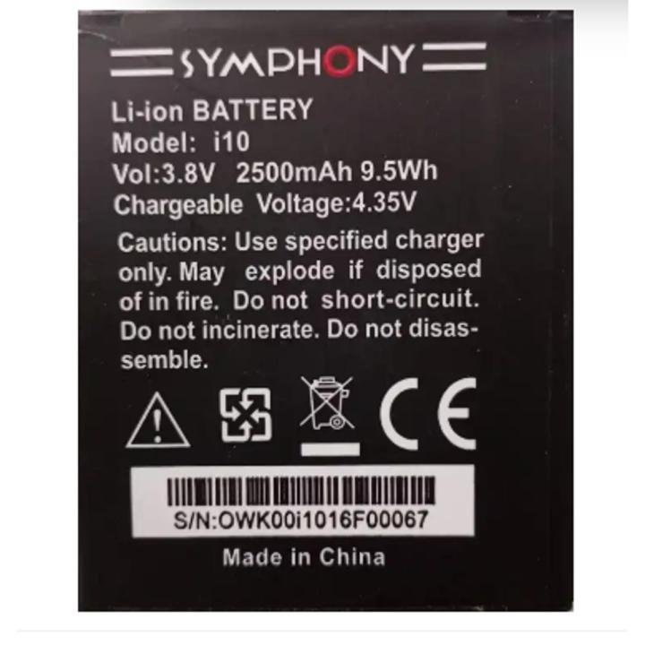 Symphony i10 Mobile Battery high quality -2500mAh