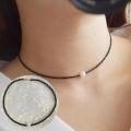 Hot Simple Black Beads Short Necklace Fashion Jewelry Women Choker Necklaces Bijoux Femme Ladies Party Beach Accessories Gifts. 
