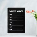 Weekly Plan Calendar Memo Chalk Blackboard Vinyl Waterproof Wall Sticker Reuse Bulletin Size: 45x31cm.