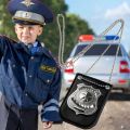 US Polices Badge Costume Party Dress Up Accessories Special Cop Badge With Chain For Clothes Bags Hats Decor Supplies Kids Gift. 