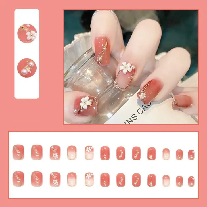 BTS%20%E3%80%90WITH%20GLUE%E3%80%9124Pcs%20Fake%20Nails%20with%20Design%20False%20Nails%20Wearable%20Press%20on%20Nails%20Stylish%20Pattern%20Red%20Artificial%20Nails%20Full%20Cover%20Nail%20Art%20-%20Image%207