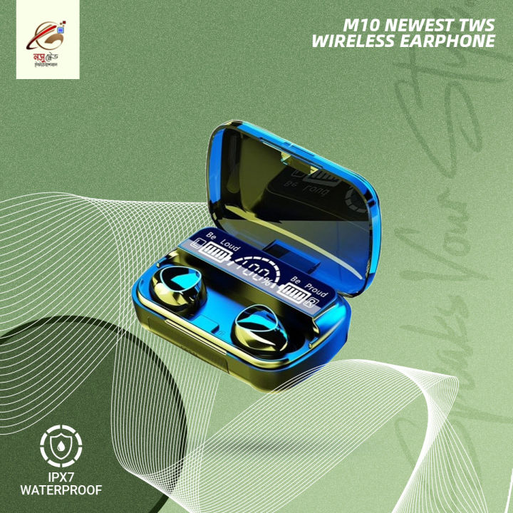 M10 TWS Earphone 9D Stereo LED Digital Display Touch CVC8.0 Digital Noise Reduction Technology