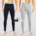 【Buy One Get One Free】Men's Long Johns Men's Thin High Waist Pure Cotton Long Johns Tight Compression Pants Medium Thick Warm-Keeping Pants Men. 