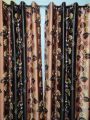 Curtain Porda Synthetic curtains Indian porda window protector 45*80 inch standard size Brown Flowers 4 kuchi curtain. 
