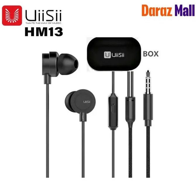 UiiSii HM13 In-Ear Dynamic Heavy Bass Metal Earphone with Microphone - Reliable Accessory-Headphone