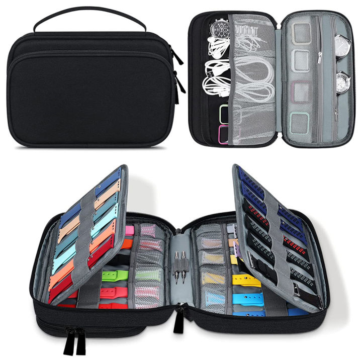 Watch Organizer Case Multifunction Travel Carrying for Apple Watch Strap Band Storage Bag Pouch Portable Watchband Case Box