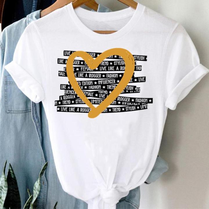 Tee%20Women%20Top%20Letter%20Love%20Heart%2090s%20Clothes%20Lady%20Casual%20Short%20Sleeve%20Fashion%20Summer%20Tshirt%20Regular%20Female%20Graphic%20T-Shirt%20-%20Image%203