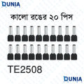 TE2508 Insulated Twin Cord End Crimp Terminal Dual Wire Connector Pack. 