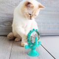 【NORMA Funny Pet Cat Turntable Toy 360 Rotating Windmill Interactive Training Teasing Puzzle Exercise Play Game Feeding Leakage Device.