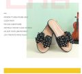 2023 Summer new fairy -style slippers Female indoor home furnishings Korean bow cute one sand slippers.
