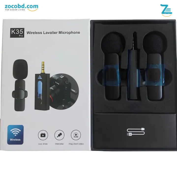 K35%20Dual%20Wireless%20Microphone%203.5mm%20Supported%20for%20Camera,%20Sound%20card,%20Smartphone%20-%20Image%202