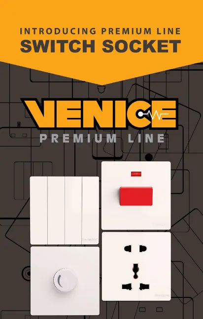Energypac Venice Series 15A 3 Pin Round A/C Socket 3Pin AC Electrical ...