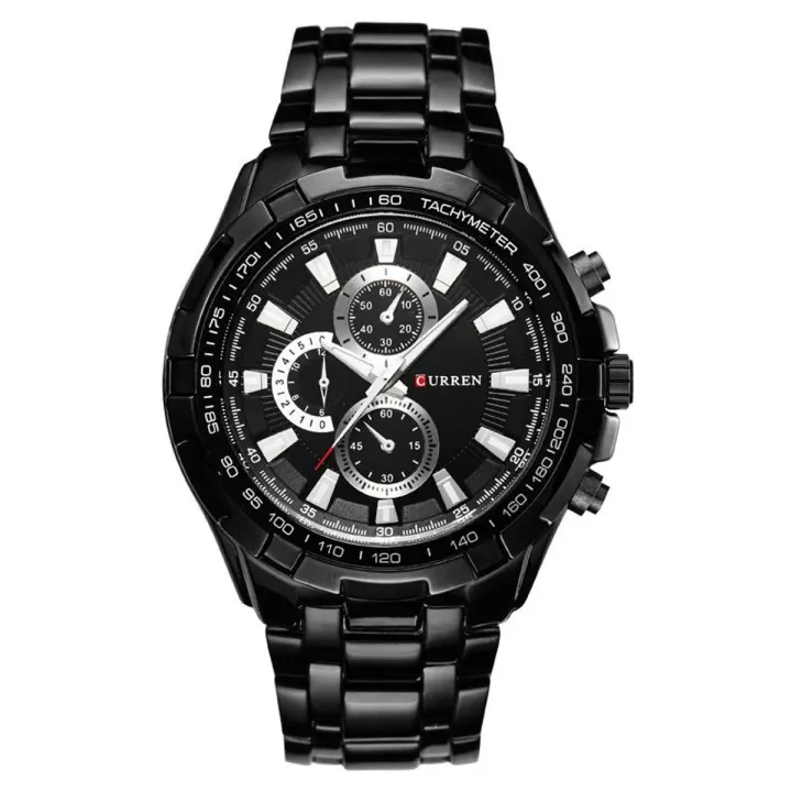 CURREN%208023%20Men's%20Stainless%20Steel%20Business%20Fashion%20Fashion%20Chronograph%20Clock%20Analog%20Water%20Resistance%20For%20Men%20-%20Black%20-%20Image%205