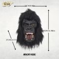 Latex Vivid Gorilla Mask With Wig, Funny Angry Gorilla Latex Mask,Ugly Cute Full Face Mask Halloween Cosplay Costume Party Prop.