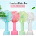 Mini Rechargeable USB Handheld Fan | 3 Speed Modes | Portable & Colorful | USB/Battery Powered | Compact Desktop Fan.