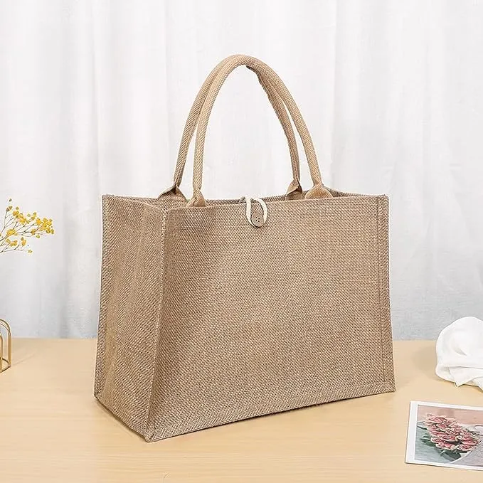 Burlap tote bag sale