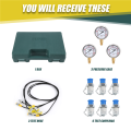 NCANRUI Hydraulic Pressure Guage Excavator Hydraulic Pressure Test Kit With Testing Hose Coupling And Gauge Tools. 