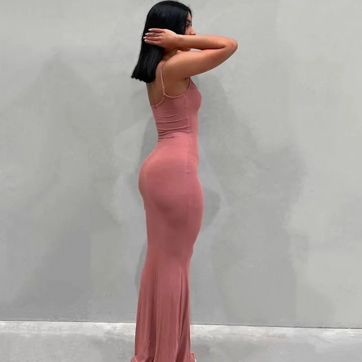Satin%20Slip%20Sleeveless%20Backless%20Maxi%20Dress%20Women%202022%20Y2k%20Summer%20Bodycon%20Elegant%20Outfits%20Ladies%20Birthday%20Party%20Club%20Sundress%20-%20Image%204