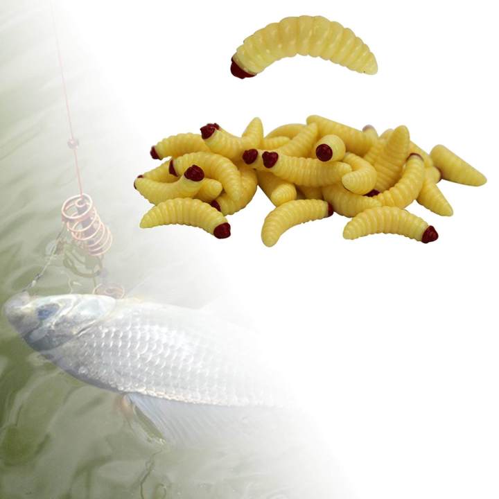 50%20Pieces%201inch%20Maggot%20Baits%20Bread%20Worm%20Fishing%20Lure%20Plastic%20Fresh%20Water%20Fishing%20Bait%20-%20Image%202