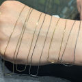 Silver plated Stainless Steel Round Snake Chain For Men And Boys. 