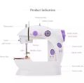 Mini Portable Electric Sewing Machine, Desktop Household Appliance, Night Light, Straight Line Hand Table, Two-Thread Kit. 