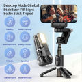 Q18 Desktop Selfie Stick Tripod with Fill Light Lamp Smart Tracking Tripod Gimbal Stabilizer 14 13 12 HUAWEI Samsung. 