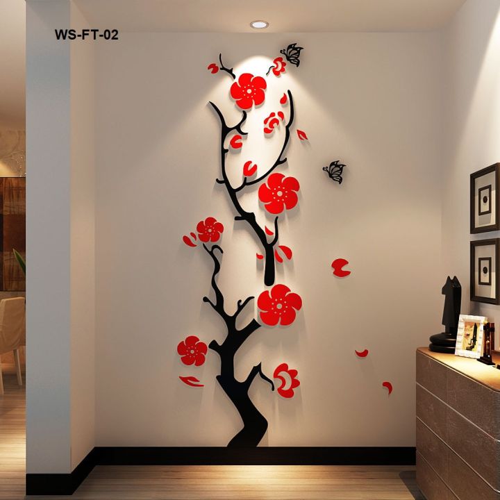 Acrylic mirror 3d wall sticker