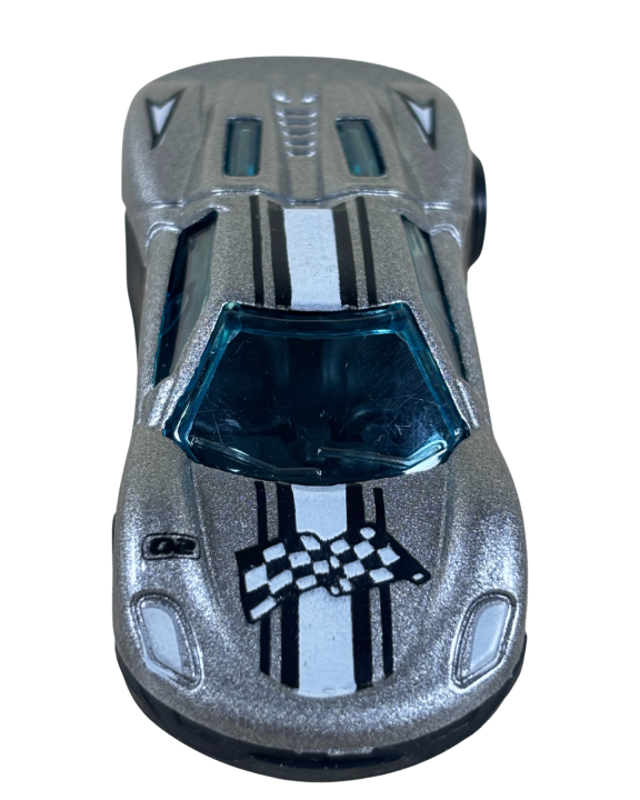 17 Ford GT Silver Diecast Model Car - Nightburnerz