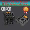 Omron DC 24V 10A Coil Round 11 Pin MK3P-I Power Electromagnetic Relay With Base. 