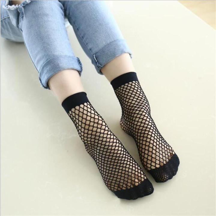 Lace Fish Net Socks Fashion Women Ruffle Fishnet Socks Daraz .bd