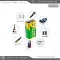 9V Battery with Connector Jack 2.1mm - 1Pcs Pair Extra Heavy Duty Non-chargeable For Arduino and DIY Electronics. 