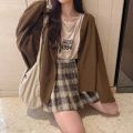 Knitted Coat Spring and Autumn All-Matching 2021 New Korean Style Loose Student Small Outer Wear Cardigan ins Tide. 