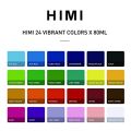 HIMI MIYA Gouache Paint Set 24 Colors x 80 ML Jelly Cup Design.