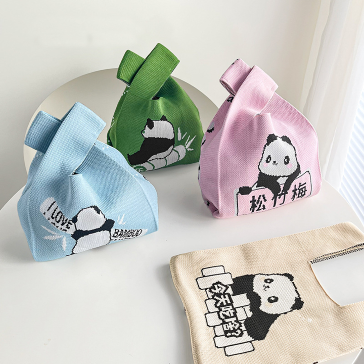 Unique Crossbody Bag Sophisticated Shoulder Bag Fashionable High-end Wrist Bag Exquisite Panda Handbag Stylish Retro Contrast Color Handbag