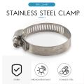 60-Piece Hose Clamp Set, 8-38 mm Pipe Clamps Made of 201 Stainless Steel, 7 Sizes Hose Clamps, Hose Ties, for Pipes. 