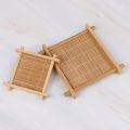 bamboo cup mat tea accessories table placemats coaster home kitchen decor Podazz.