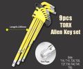 Workpro 9 Pcs Long Arm Torx Allen Key Set T10 to T50. 