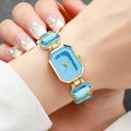 inspried bye Hot Selling New Light Luxury Jewelry Rectangular Crystal Inlaid Watch for Women's Fashion Trend square Fashion Bracelet Watch.